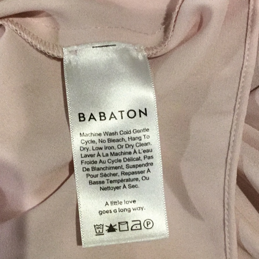 Aritzia Babaton Grantland Pink Off Shoulder Blouse Small NWOT - Picture 6 of 13